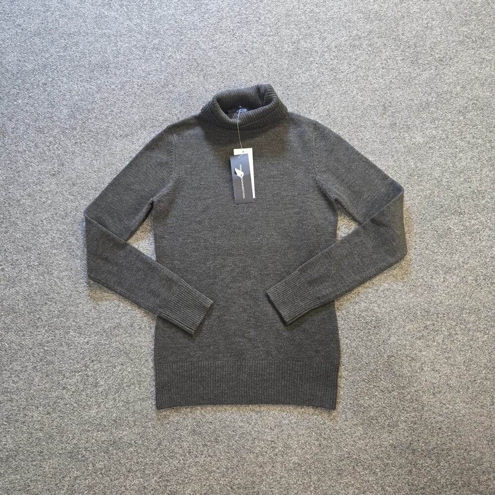 French Connection Sweater Womens Size Small Gray Knit Turtleneck Capsule Minimal